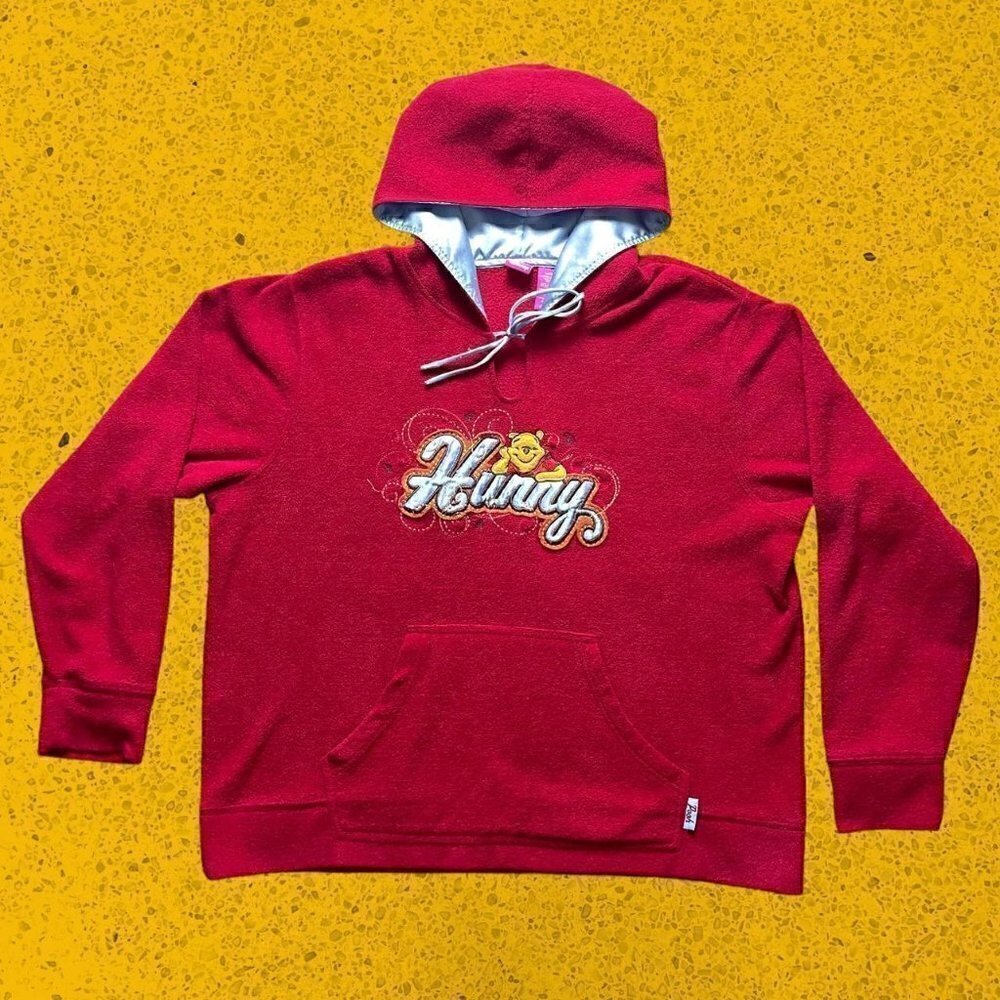Vintage Pooh bear polar fleece hoodie sweatshirt